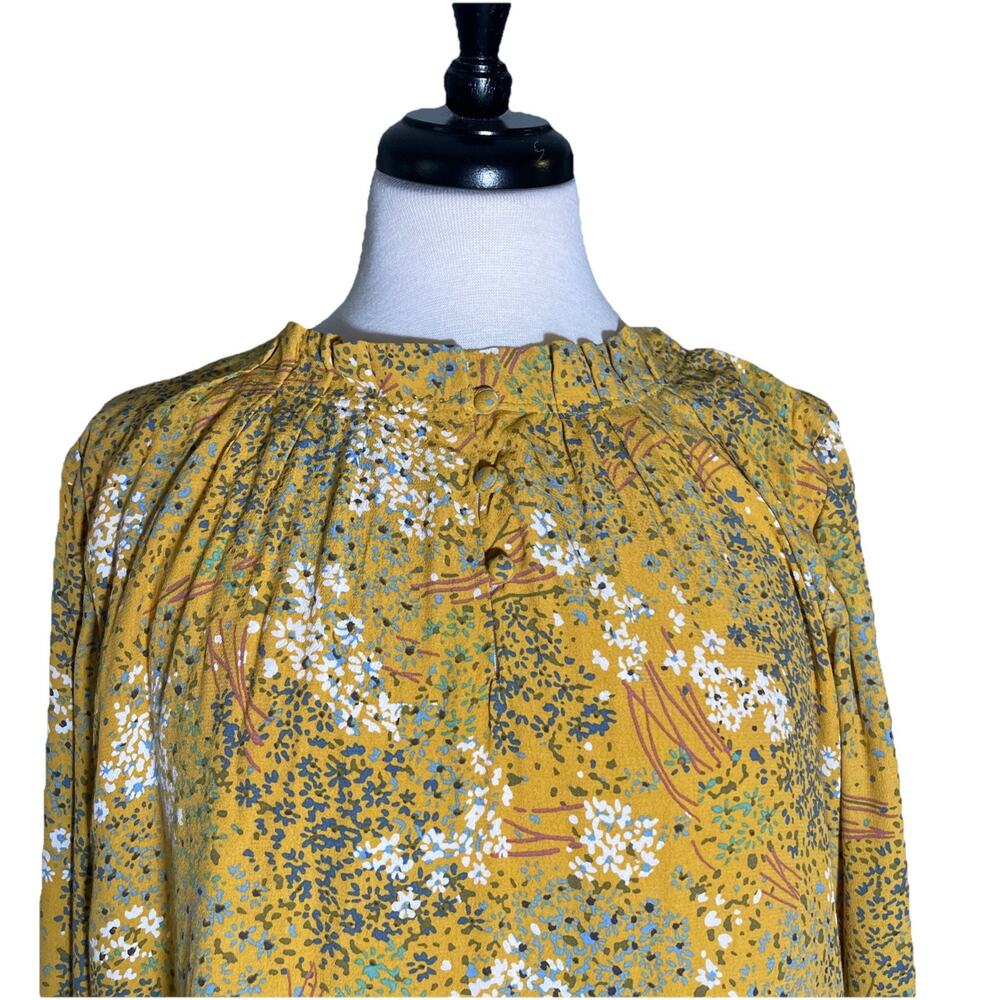LOFT Long Sleeve Multicolor Floral Dress, Fully Lined - Size S - Picture 2 of 5
